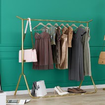 코스토프 튼튼한 인테리어 스탠드 옷걸이 드레스룸 옷가게 행거, 100cm 골드