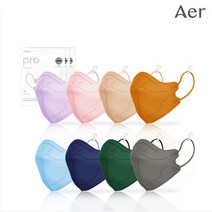 아에르 PRO 마스크 프로 컬러 숨쉬기편한 귀안아픈 10매 새부리형 비말 국내산, 라일락퍼플