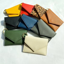 코코로맨틱 남녀공용 심플 스티치 카드지갑 명함지갑 9컬러 카드목걸이