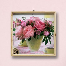 pl012-우드프레임액자_풍수재물의모란꽃, 1.재물의모란꽃