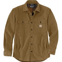 칼하트 남성 Canvas 후리스 Lined Shirt 자켓 - 오크 브라운 2bM275783