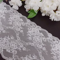 dklace 스판레이스모음 / 레이스 6-73210 폭 21cm 자가드, 화이트