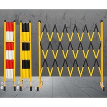 이동식 휀스 바리게이트 안전 울타리 주차금지 공사장 접이식, 높이1.2mx길이5m의두꺼운빨간색흰색