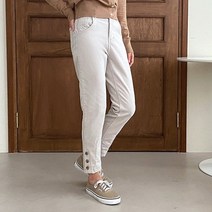 다와몰 당일배송 [사은품증정] / 638코듀로이버튼 포인트 히든밴딩 팬츠 빅사이즈 S사이즈~3XL사이즈 / 크림(라이트베이지)