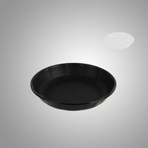 행복물류 사출용기 다회용기 다회용접시 다회용원형접시 bw230파이(볼타입) 400개, 검정