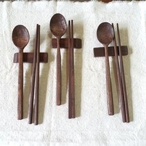 월넛 수저 장미목 흑단 젓가락 나무수저 만들기 우드카빙 재료 한 벌(두개), 월넛젓가락