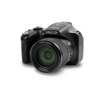 Minolta Pro Shot 20 메가 픽셀 HD 디지털 카메라 67X 광학 줌 풀 1080P 비디오 및 16GB SD 카드 블랙 593432, Black