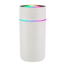 차량용 휴대용 usb 가습기 USB 자동차 디퓨저 320ML 다채로운 색상 라이트 디자인 가정용 공기 청정기, 02 White