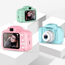 홈카메라 무선 펫카메라 현관 CCTV 미니 키즈 디지털 카메라 2 인치 만화 귀여운 카메라 장난감 어린이 생일 크리스마스 선물 1080p 장난감 캠코더 카메라, 핑크와 tf 카드