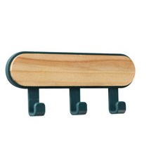 후크걸이 1Pcs 강한 자기 접착제 문 벽 걸이 후크 ABS 나무 모자 선반 키 행거 주방 욕실 액세서리 U3, 한개옵션1, [12] 3 hook