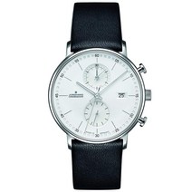 JUNGHANS 0414770 융한스 Form C 크로노스코프시계 실버블랙[관부가세포함]