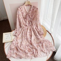 미스티 김남주룩 플라워원피스 프렌치풍 실키드레스