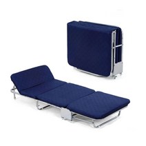 병원 밤샘 당직 휴식 간이 간의 간호 사무실 접이식 매트리스 각도조절 이동식 1인용 침대, 블루