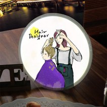 아트박스/꾸밈 nc325-LED액자25R_헤어디자이너, 본품