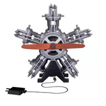 8기통 엔진 모터 모델 조립 장난감 키트 DIY 메탈, 스타 5 기통 전금속 조립형 기프트 팩