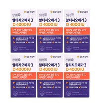 GC녹십자 건강한가 알티지 오메가3 D 4000IU 30캡슐X6, 단품, 단품