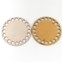 승룡산업 양말목공예 베이스 판-원형10cm, 1개, 우드