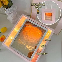 발렌타인데이 선물 3D 거울 LED 무드등 여친 화이트데이 특이한선물 학생선물 쓸데없는선물, B