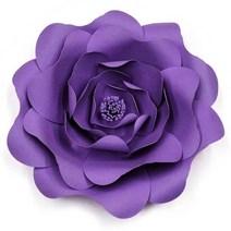 DIY 빅 사이즈 종이 꽃 접기 큰 장미 웨딩 배경 장식 종이 공예 인테리어 디자인, 15CM, 보라