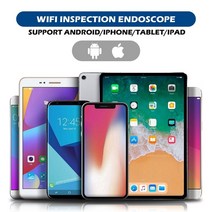고성능 F220 WIFI 내시경 55mm 렌즈 HD1080P IP67 방수 6 led 2600 mAh 검사 카메라 안드로이드 아이폰 호환, 02 5m, 02 5m