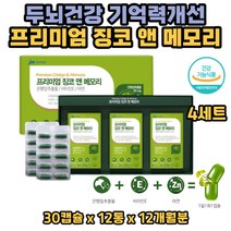 50대 60대 인지기능 기억력 개선 두뇌영양제 은행잎추출물 포스타딜세린 다리 손 발 저림 차가움 혈행건강 Brain 식약처인증 뇌건강 필수 영양소 플라보놀배당체 대두 레시틴 과라나