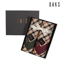 닥스 손수건 [갤러리아] [닥스] 기본체크 손수건 2매세트 (D) 1번(포장 쇼핑백포함)
