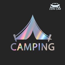찐카 캠핑 로고 데칼스티커 ZCCP-20 /캠핑스티커 /캠퍼스티커, 카본, 대형