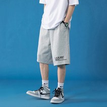 아메리카노 반바지 남 여름 겉옷 오버사이즈 인스패션 캐주얼 뚱보 트레이닝 5부 바지