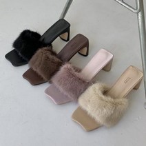 antecedo 여성 퍼 슬리퍼, 핑크+225