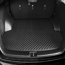 2021QM6트렁크매트 퀼팅 차량트렁크바닥매트 방수 미끄럼방지매트, 블랙-1개