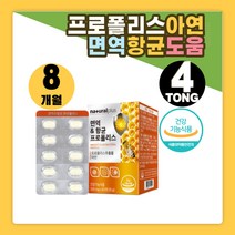페퍼민트추출물 효소처리로얄제리 분말 프로폴리스 면역 항균 도움 60정X4개 아연 레몬과즙 사양벌꿀 에리스리톨