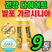 에버 슬림 건강 다이어트 발포 가르시니아 캄보디아 HCA 복부 내장 체 지방 감소 도움 칼로리 컷팅제 탄수화물 커팅제 가르시아 캄보지아 중년 남성 여성 용 보조제 식약처 인증, 4100mg18정x9개