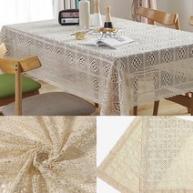 (220X140CM) 레이스 식탁보 뷔페테이블 책상깔개