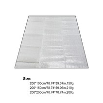 양면 방수 나들이 한강데이트 캠핑 매트 텐트 매트리스 알루미늄 호일 접이식 EVA 피크닉 비치 패드 3 크기 스포츠 엔터테인먼트 아웃도어 액티비티 활동 워터프루프 해변, [02] 200x150CM