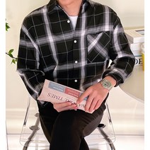 더유니크제이 남자 체크 긴팔 남방 봄 가을 캐주얼 체크 셔츠 남방 3컬러 110사이즈까지