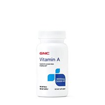 gnc 비타민 a 3000mcg (10000iu) 180 소프트젤 정상적인 시력 및 건강한 피부 촉진