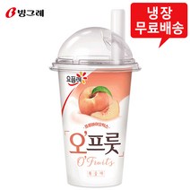 요플레 오프룻 복숭아 180mLx4개/요거트/냉장무배