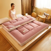 두꺼운 토퍼 10cm 부드럽고 두꺼운 바닥 매트리스, Bean paste color