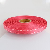 [리밴드] 골지스티치리본 골백 선물포장 리본끈 10mm 45m, D23. 딸기핑크