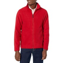 Amazon Essentials 남성용 풀 지퍼 폴라 플리스 재킷 (빅 & 톨 가능) 라이트 그레이 라지