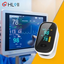 심박 센서 전문 펄스 산소 농도계 혈액 산소 산소 농도계 혈액 산소 포화도 측정기 심장, 파란색 케이스 포함