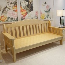 원목 목재 나무 좌식 쇼파 쇼파 거실 3인용 4인용 긴, 3명소 160×60×90 바니쉬 칼라 외