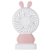 스미다 S-FAN S5 휴대용 미니 캐릭터 선풍기 토끼, 803035(SMD-S5000), 핑크