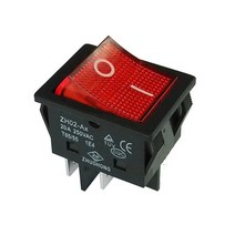 5Pcs ZH02-Ax AC 250V 16/20/25/30/35/40A 4 핀 로커 스위치 램프 ON-OFF 푸시 버튼 용접 기계 CE TUVCQC, 02 20A