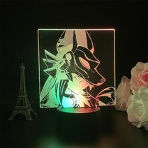 원신 3D USB 아크릴 스탠드 무드등 만들기 LED DIY 조명 취침등 집들이 선물, 2색 리모컨(터치+리모컨), SS04 사이노