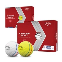 캘러웨이 크롬소프트 트리플트랙 볼 3PCS, 화이트, 3개, 1개