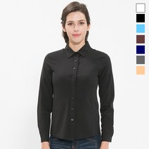 티팜 여성용 긴팔 단색 블라우스 B102L