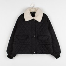 퍼니걸스 3796 누빔 양털 뽀글이 퍼 패딩 점퍼 여성의류