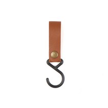 브리즈문 2세대 우드쉘프 + 고급가방, 05.베이직 가죽고리 - 레드 브라운 1P