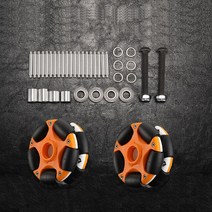 스마트로라 평로라 Brompton 롤러 랙 선반 푸시 휠 접이식 자전거 부품용 금속 샤프트 장착 옴니 이지 휠, 06 wt-og 2pcs